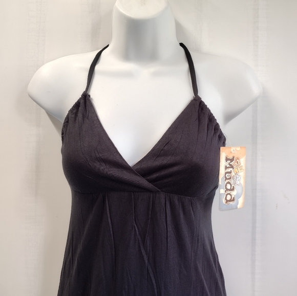 NWT Mudd Women's Halter Racer Back A-line Dress Black XS - Picture 10 of 11